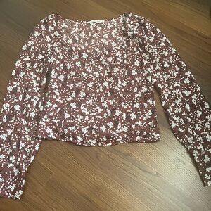 Small red Abercrombie blouse